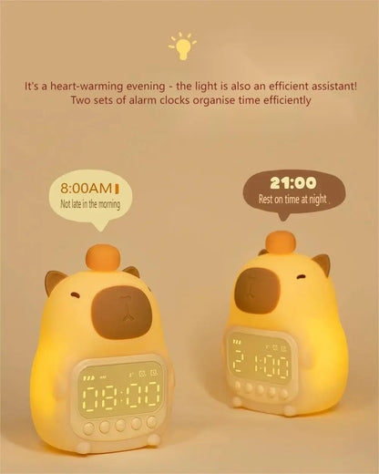 Capybara LED Night Light Alarm Clock for Kids - Smarsty