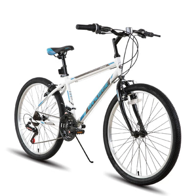 Hiland 24 26 inch Mountain Bike for Men Women, 21 Speeds High-Carbon Steel Frame, Sport Cycling MTB Bicycle for Adult - Smarsty