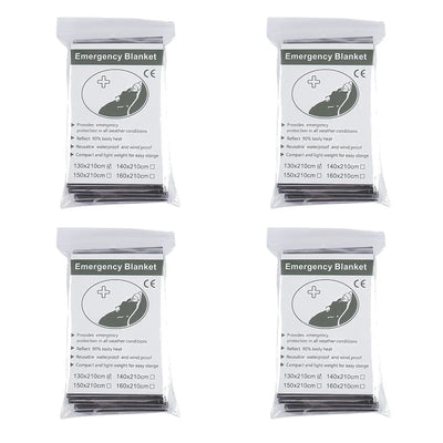 1-10PCS Emergency Blanket Outdoor Survive First Aid Military Rescue Kit Windproof Waterproof Foil Thermal Blanket for Camping by Smarsty