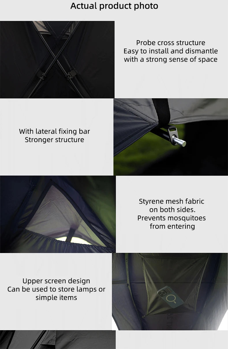 WELLHIKE Outdoor Portable Tent Single and Double Field Park Camping Equipment Rain and Sun Thickened Three Sseason Tent