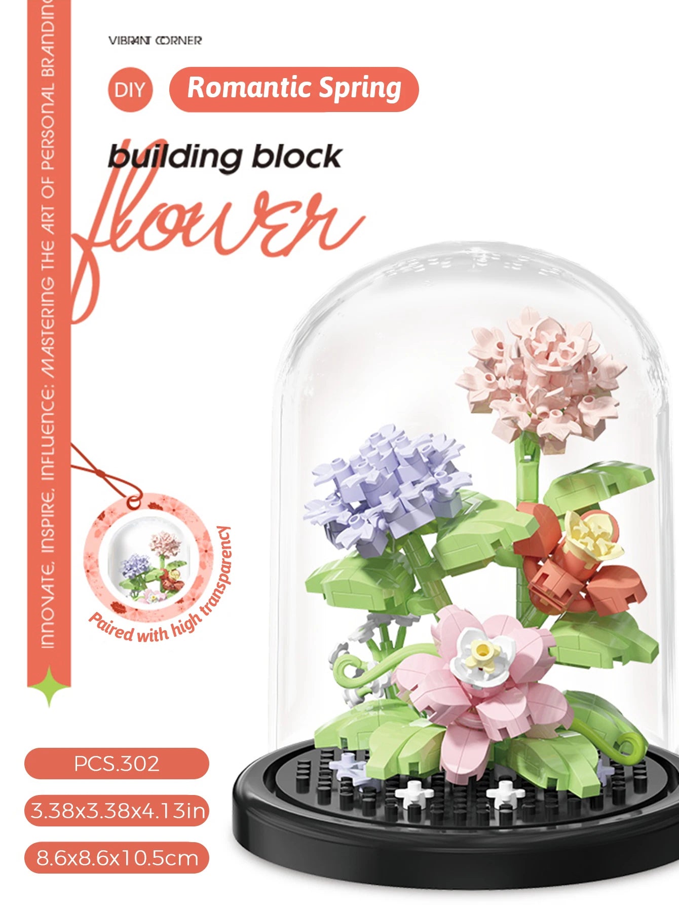 Micro particle building block bouquet handmade gift, children's puzzle toy handmade DIY sunflower desktop decoration ornament