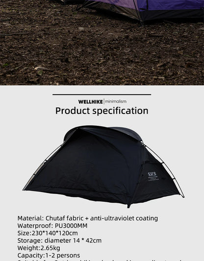 WELLHIKE Outdoor Portable Tent Single and Double Field Park Camping Equipment Rain and Sun Thickened Three Sseason Tent