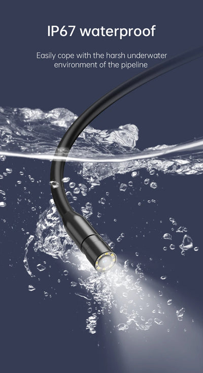 Industrial Endoscope Camera 8mm HD1080P 4.3inch IPS Screen 1080P Pipe Inspection Camera for Car Repair IP67 Waterproof 8 LEDS - Smarsty