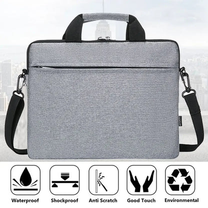 Zippered Laptop Sleeve Case With Shoulder Bag 14 Inch
