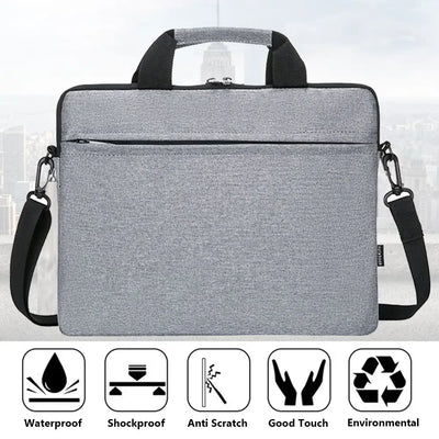 Laptop Sleeve Case With Zipper Shoulder Bag And Pouch - Smarsty