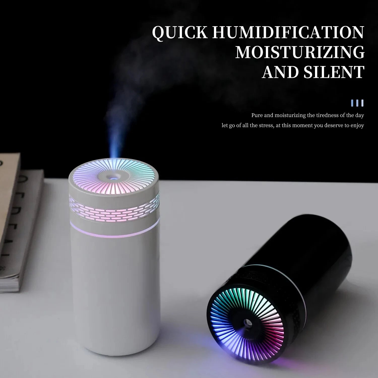Portable USB Car Air Humidifier with LED Light - Smarsty