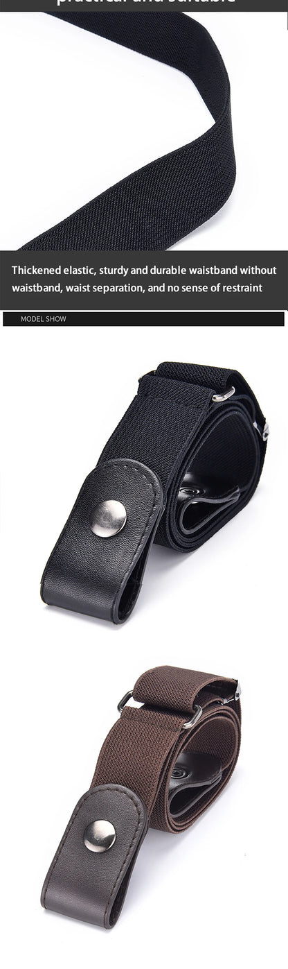 Adjustable Elastic Unisex Woven Jeans Belt Seamless - Smarsty