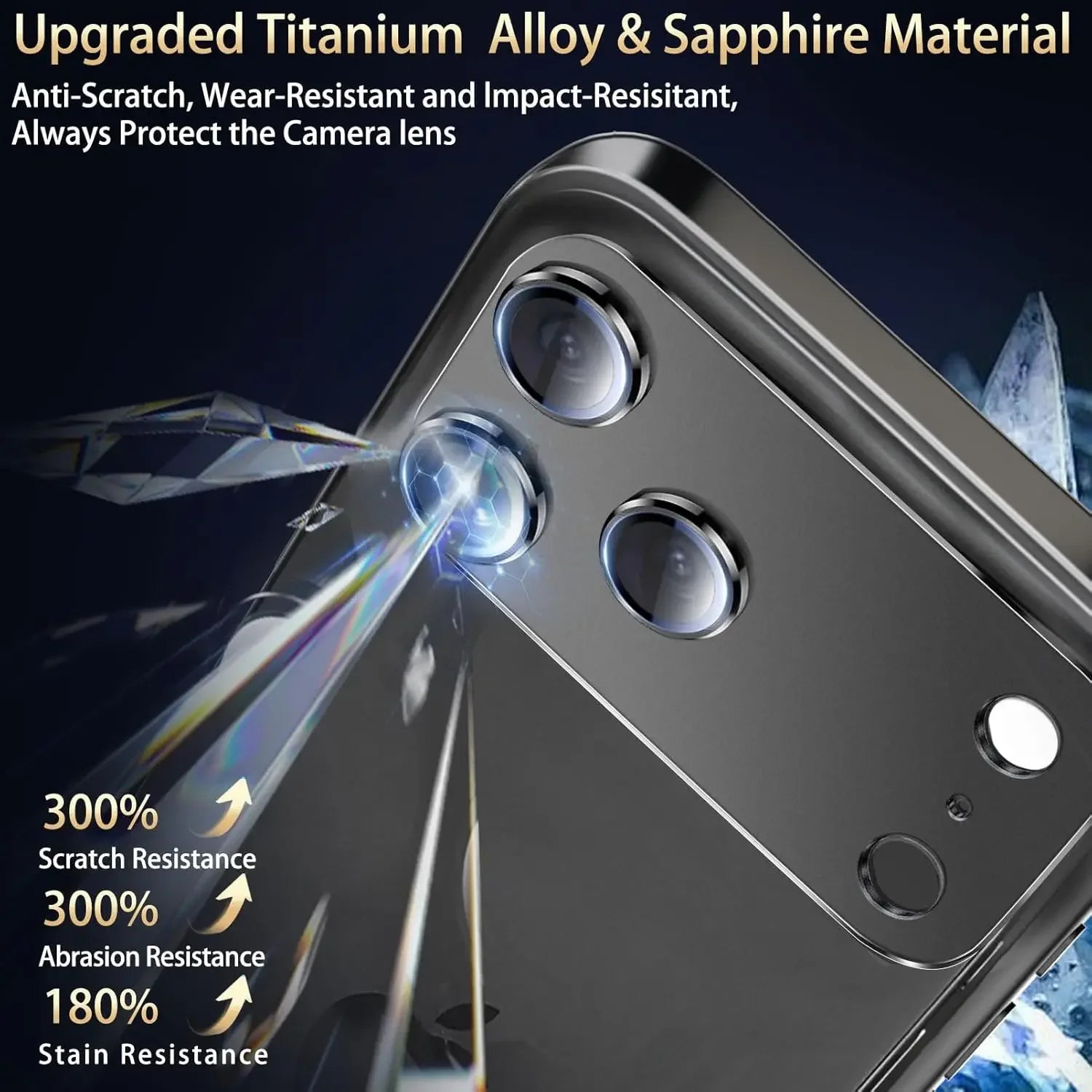 for iPhone 17 Pro Max 17Air Camera Lens Protector Strong Adsorption Metal 9H+ Tempered Glass Camera Screen Full Protective Cover - Smarsty