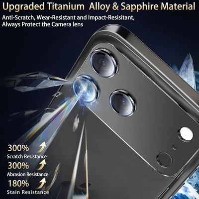 for iPhone 17 Pro Max 17Air Camera Lens Protector Strong Adsorption Metal 9H+ Tempered Glass Camera Screen Full Protective Cover - Smarsty