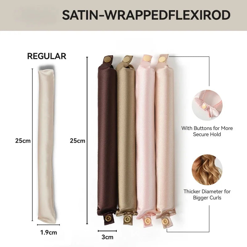 Heatless Satin Curlers for Effortless Silk Curls - Smarsty