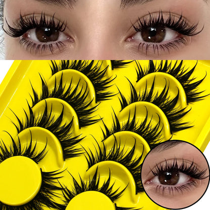 Groinneya Cat Eye 3D Natural False Lashes Fluffy Soft - Smarsty