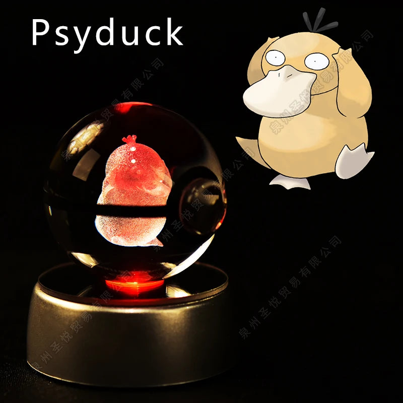 3D Pokemon Crystal Ball Night Light Lamp - Smarsty