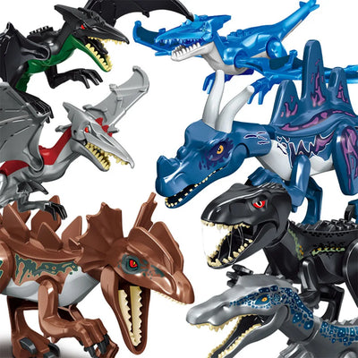 Jurassic Dinosaur World Brutal Raptor T-Rex Triceratops Indominus Rex Model Building Blocks Dino Velociraptor Figure Bricks Toys - Smarsty