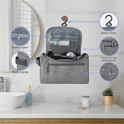 Travel Toiletry Bag With Hook Nylon Organizer For Men - Smarsty