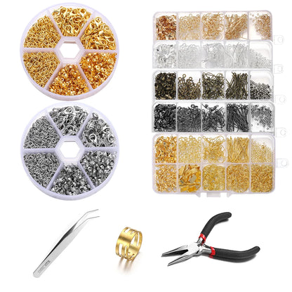 Alloy Jewelry Findings Set with Clasps and Hooks - Smarsty