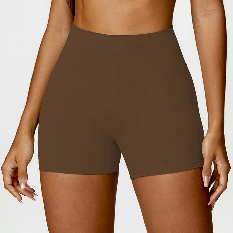 Ctenkevet Solid Color Women Fitness Quick-Dry Sport Short Women Cycling Soft Training Shorts Jog High Waist Yoga Short Legging - Smarsty
