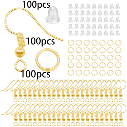 Bulk Jewelry Findings Kit 400Pcs Lobster Clasps Beads - Smarsty