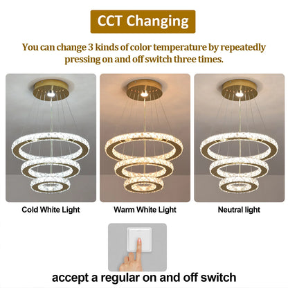 French luxury crystal chandeliers Hall living room Led ceiling lamp pendant ceiling light Room Kitchen Dining table decoration ﻿