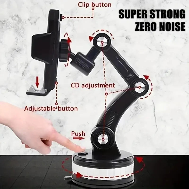 Universal Car Phone Holder Mount With Strong Suction Cup - Smarsty