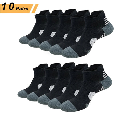 3Pair Professional Fitness Sports Socks Towel Bottom Non-Slip Running Socks Men Women Short Quick-Drying Basketball Training Sox - Smarsty