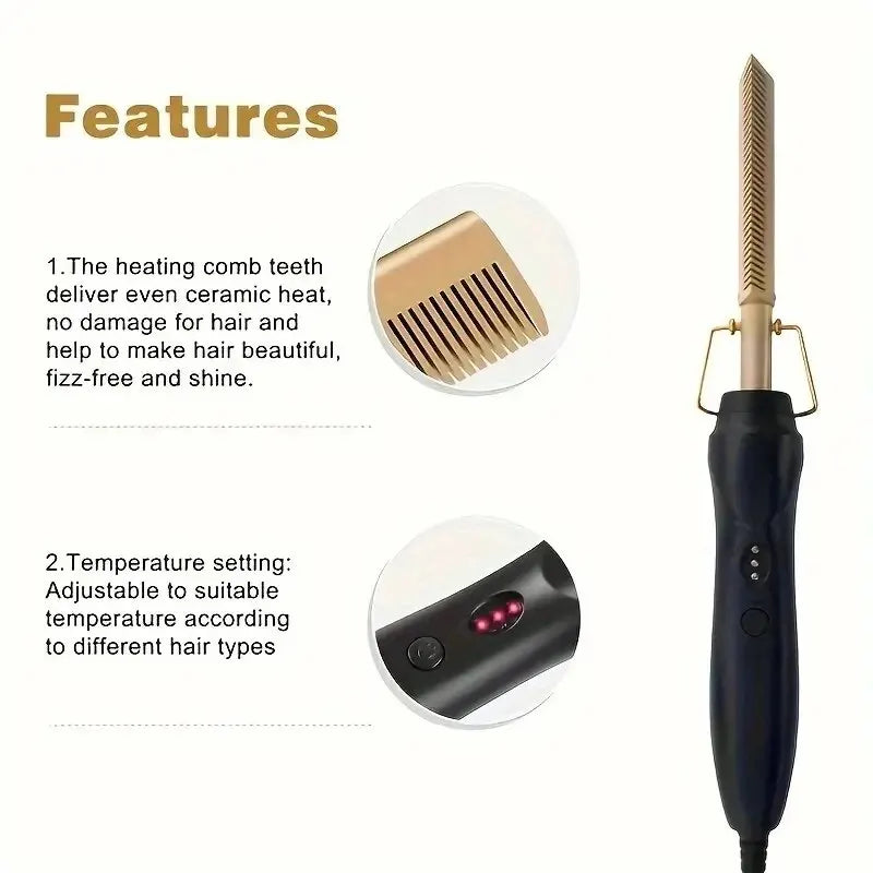 Electric Hair Brush for Effortless Straightening and Curling - Smarsty
