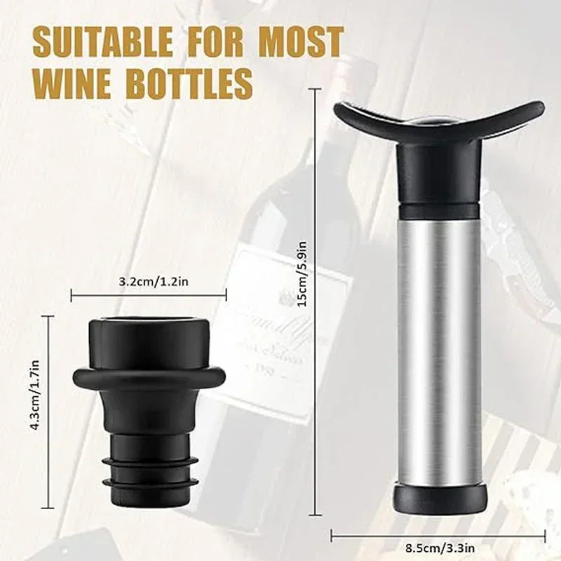 Stainless Steel Wine Stopper Vacuum Pump Eco-Friendly Design - Smarsty