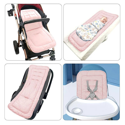 Comfortable Cotton Baby Stroller Pad Four Seasons General Soft Seat Cushion Child Cart Seat Mat Kids Pushchair Cushion For 0-27M by Smarsty
