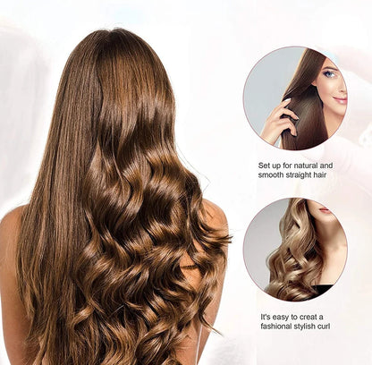 2 in 1 Wireless Hair Straightener and Curler Brush - Smarsty