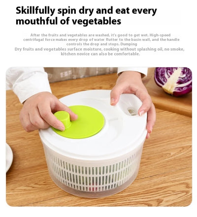 Multifunctional Household Manual Vegetable Dehydrator - Salad Spinner with Fruit, Lettuce Drain Basket | Home Kitchen Gadgets by Smarsty