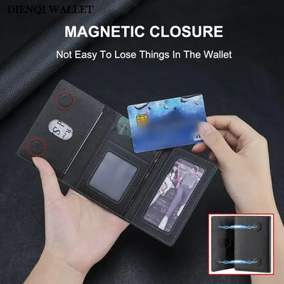 Magsafe Card Holder PU Leather Trifold Magnetic Cardholder Card Bag Wallet for Apple for IPhone 16 15 14 13 12 Pro Max Mini - Smarsty