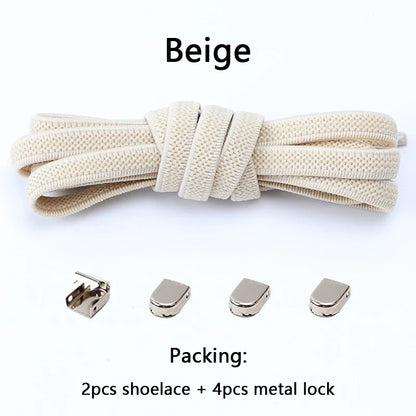 No Tie Shoe Laces Flat Elastic Shoelaces for Sneakers Tieless Shoelace Expand Shoestrings One Size Fits All Adult and Kids Shoes - Smarsty