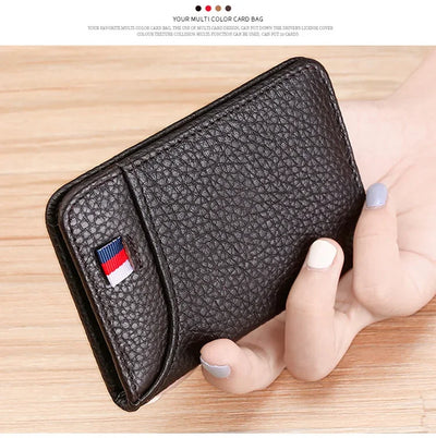 Men's Wallet Short Wallet Card Holder Fashion Thin Multi Card Business Soft Leather Wallet for Men Bolsa Feminina Coin Purse - Smarsty