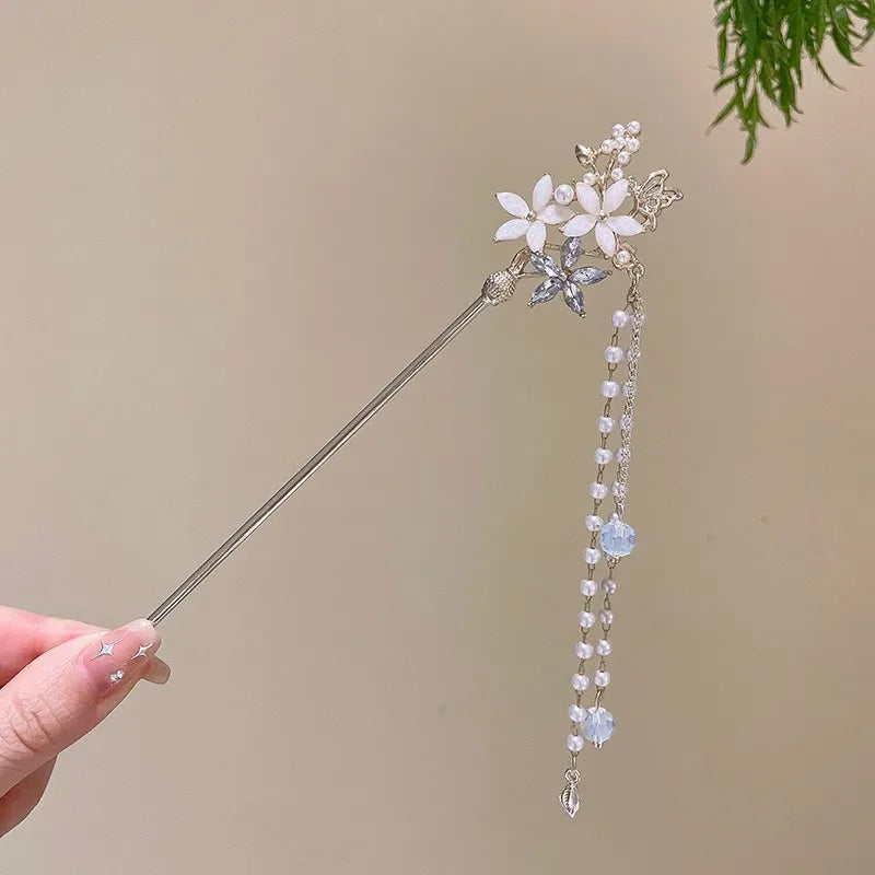 Elegant Flower Tassel Hair Clip for Women - Smarsty
