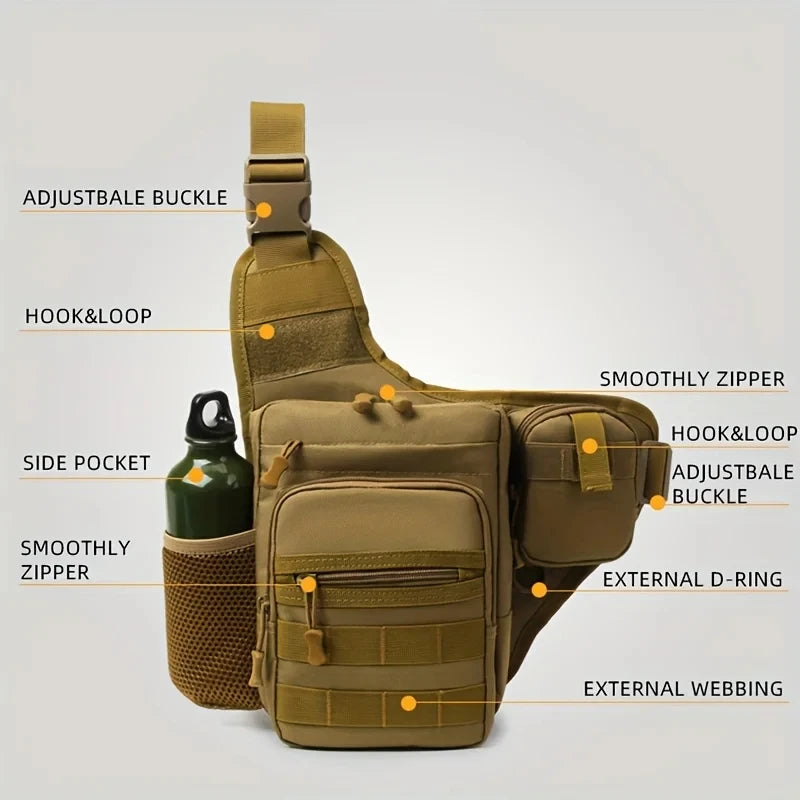 Camping Climbing Bag Chest Pouch For Men Cycling Hiking Travel Outdoor Sport Tactical Crossbody Molle Fishing Waist Fanny Pack