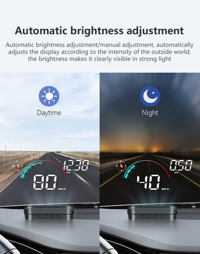 M22 Car HUD Head Up Display Universal Digital GPS Speedometer HD LCD Projection On Glass Windshield Projector for All Cars