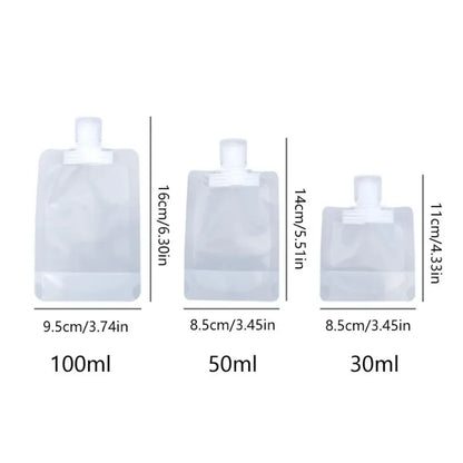 Travel Size Leak Proof Squeeze Pouches for Cosmetics - Smarsty