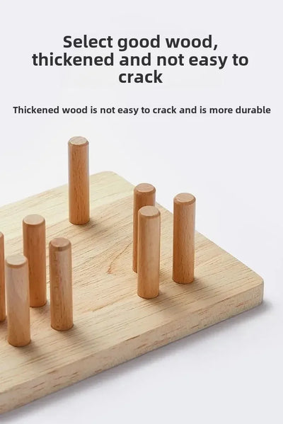 Montessori Wooden Sorting Stacking Toys Puzzle for Toddlers and Kids Preschool Fine Motor Skill Toy for 1 Years - Smarsty