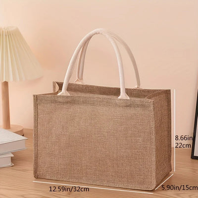 Linen Shopping Bag With Hand Painted Eco Friendly Design - Smarsty