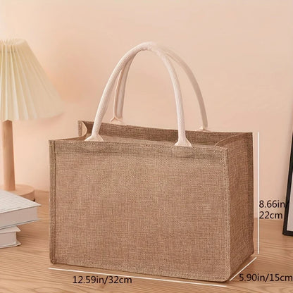 Linen Shopping Bag With Hand Painted Eco Friendly Design - Smarsty