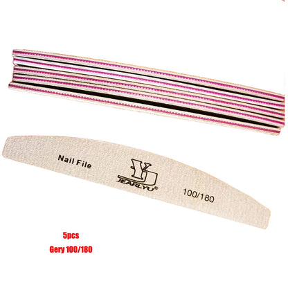 Professional Nail File Set with 5 Colors and Multiple Grits - Smarsty