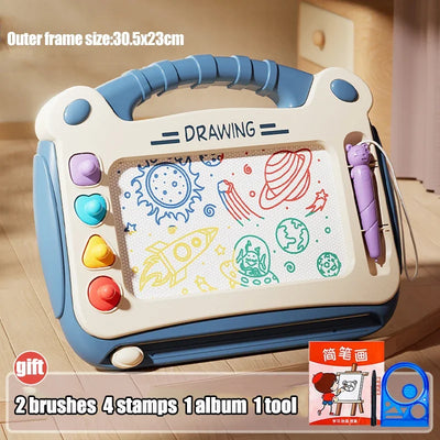 Children Cartoon Drawing Board Baby Puzzle Magnetic Writing Board Toy Graffiti Magnetic Drawing Board Montessori Toy for Kids - Smarsty