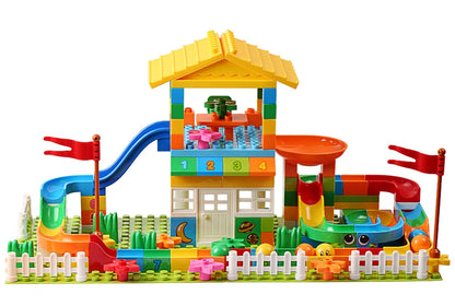 153PCS Big Particle Roof Blocks Compatible City House Big Size Slide Building Blocks Castle Brick Toys For Children - Smarsty