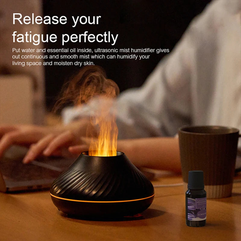 Portable Essential Oil Diffuser with Color Flame Feature - Smarsty