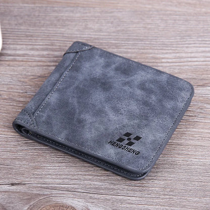 Men's Wallet Leather Billfold Slim Hipster Cowhide Credit Card/ID Holders Inserts Coin Purses Luxury Business Foldable Wallet - Smarsty