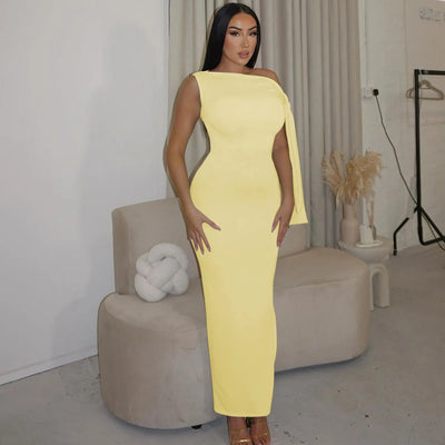 Hugcitar Fashion Solid O Neck Sleeveless Patchwork Sexy Bodycon Maxi Prom Dress Summer Women Clothes Party Festival Club Y2K - Smarsty