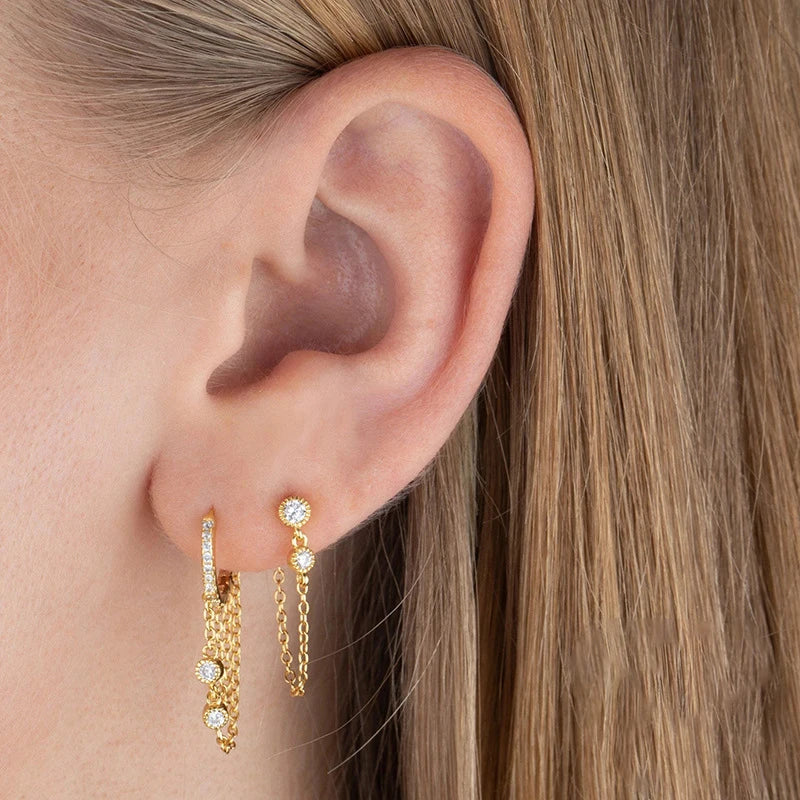 Trendy Long Tassel Drop Earrings for Women in Stainless Steel - Smarsty