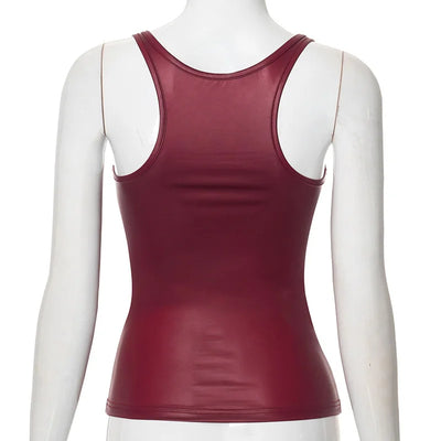 Solid Tank Top Women Edgy Clothes Y2k Accessories Sleeveless Ropa De Mujer Square Collar Camison Verano Korean Fashion Clothing - Smarsty
