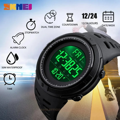 SKMEI 1251 Waterproof Digital Sports Watch for Men - Smarsty