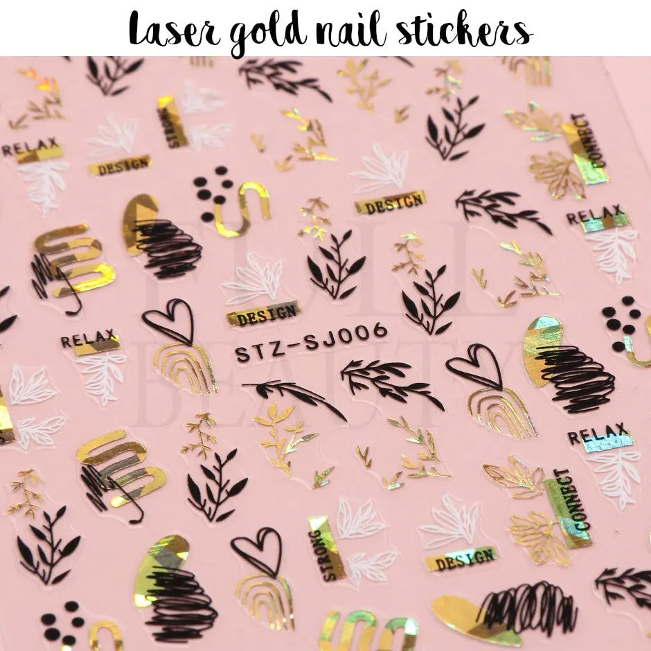 3D Holographic Geometry Nail Stickers for Stunning Decor - Smarsty