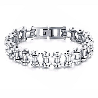 Stainless Steel Biker Chain Bracelet Durable Punk Jewelry - Smarsty